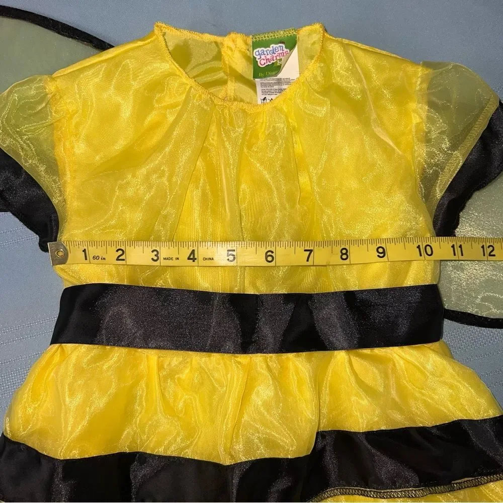 Garden Charms Bumblebee Costume Dress 3T-4T Yellow Black Halloween 3 Piece Cute